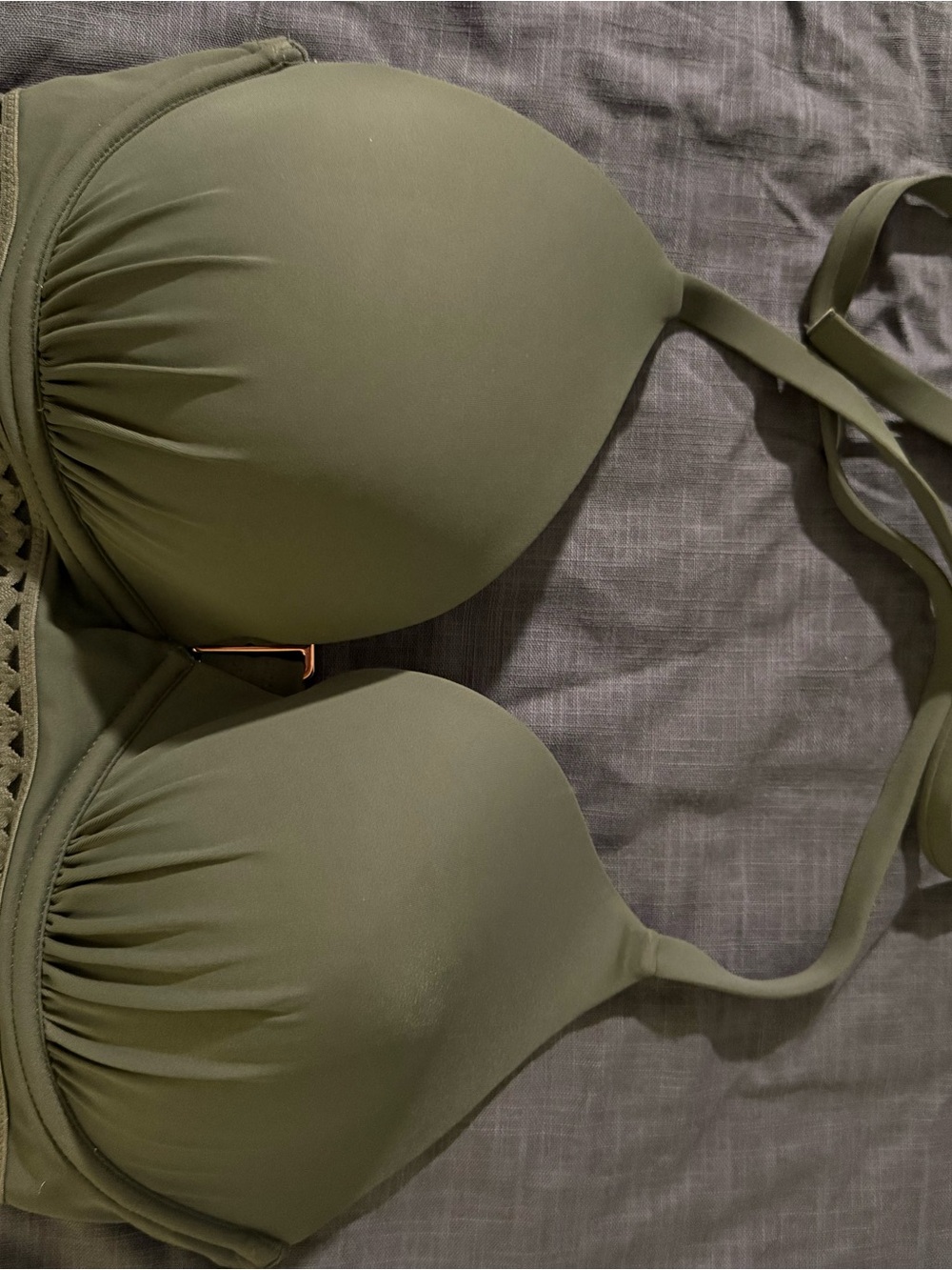 Shade & Shore Olive Green Padded Bikini Top
